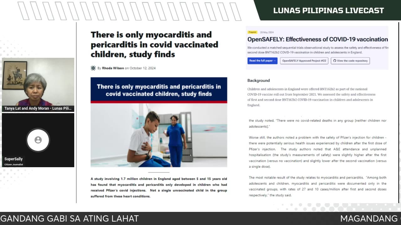 Only vaccinated children suffered from myocarditis and pericarditis! | Lunas Pilipinas - 101224