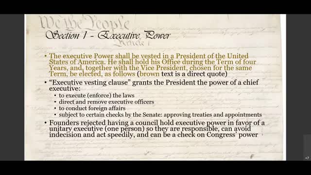 US Constitution, Article II explained