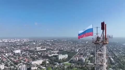 The occupiers raised the tricolor on the Kherson television tower and lit a fire for unknown reason