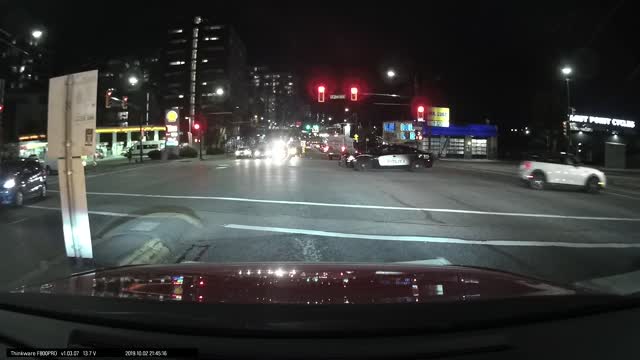 Red Light Runner Gets Instant Karma