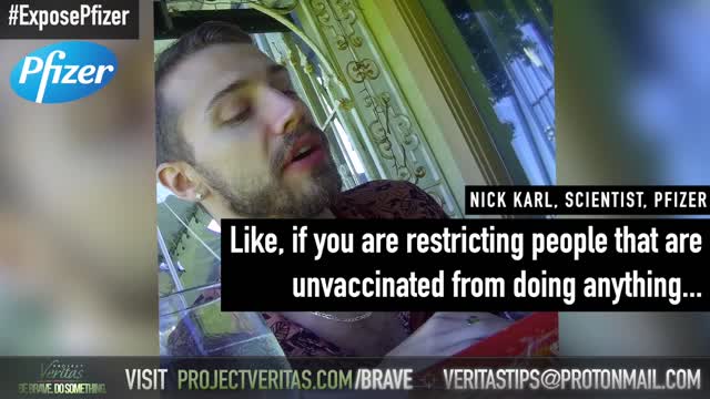 Project Veritas hidden camera exposes pfizer - Kρυφή κάμερα ξεγυμνώνει τη pfizer