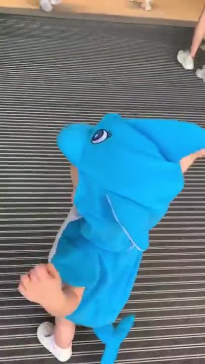 Cute baby dressed as shark #shorts