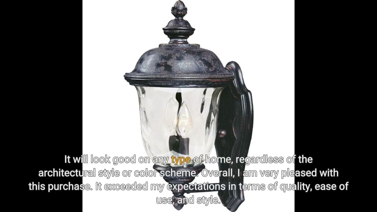 Skim Feedback: MAXvolador Outdoor Wall Lantern, Exterior Waterproof Wall Sconce Light Fixture,...