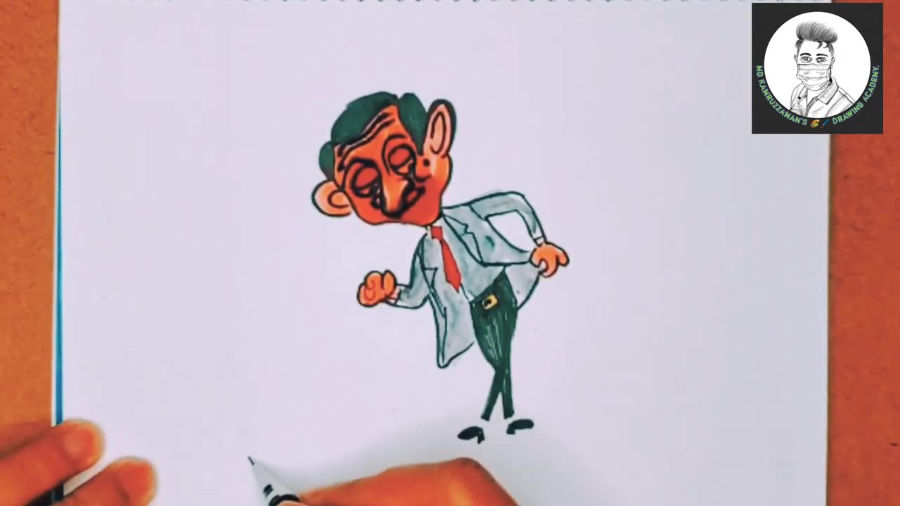 Pencil sketch of Mr. Bean ll How To Draw Mr. Bean Cartoon || Tutorial for Beginners