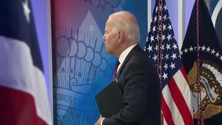 Biden today after his dark prime time speech yesterday: "I don't consider any Trump supporter..."