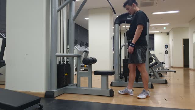 Video of working out hard back