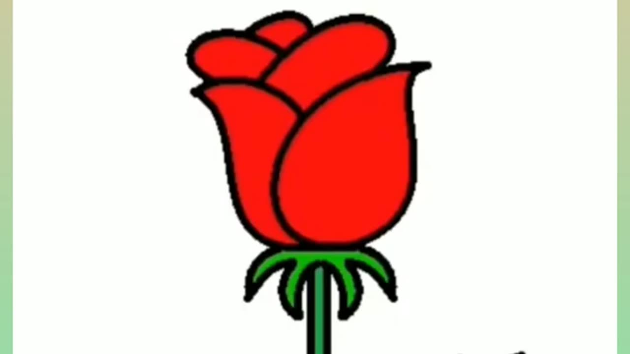 How to draw rose in ms paint
