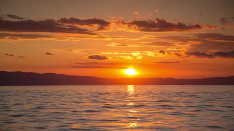 Stunning sunset with beautiful colors timelaps