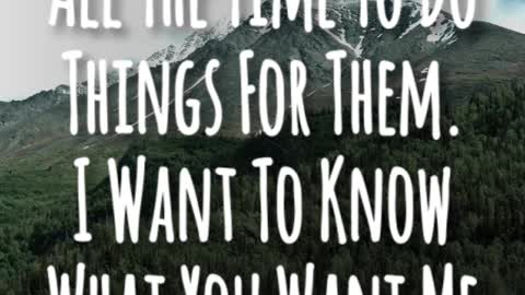 I Want To Know