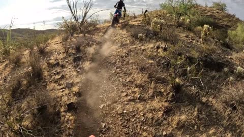 Summer single track , running around in the mountains of Arizona on my Beta300