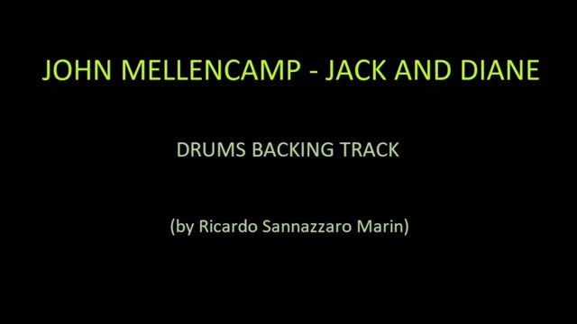 JOHN MELLEMCAMP COUGAR - JACK AND DIANE - DRUMS BACKING TRACK