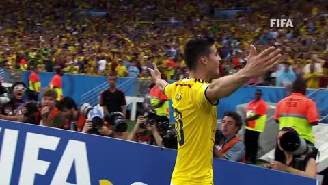 James Rodriguez goal vs Uruguay ALL THE ANGLES 2014 FIFA World Cup