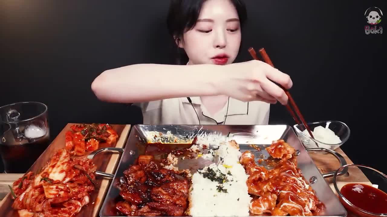 Chicken with Rice Mukbang ASMR , sound eating