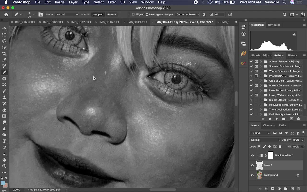 Adobe Photoshop Skin Retouching in Fast Forward