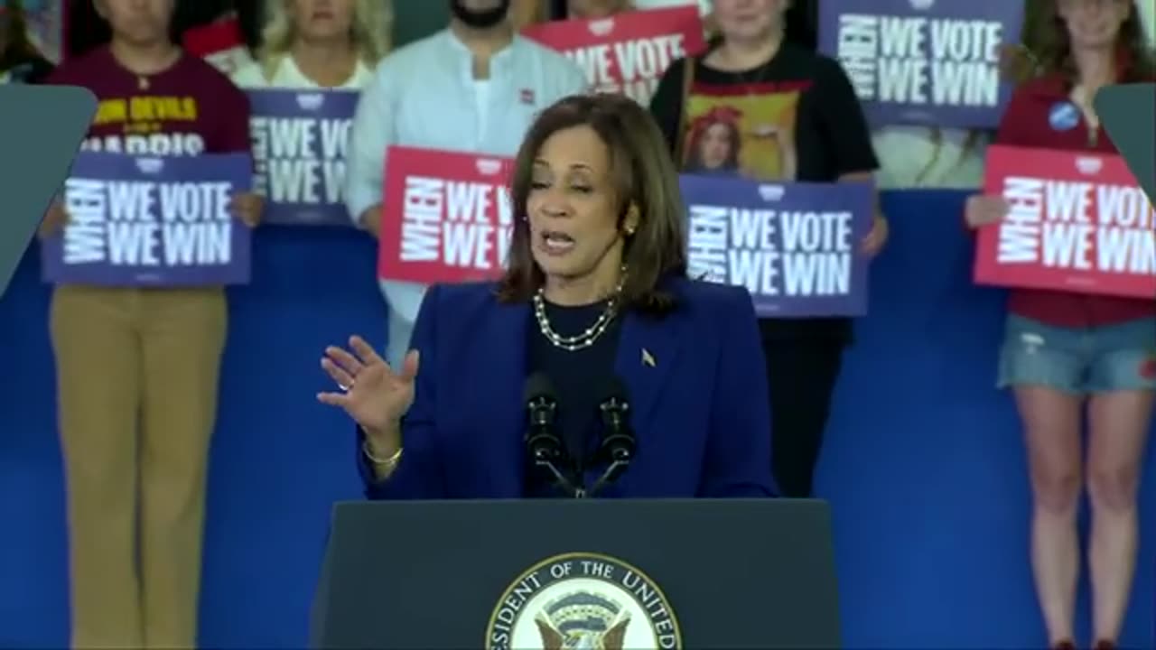 Kamala Harris holds a rally in Phoenix, AZ