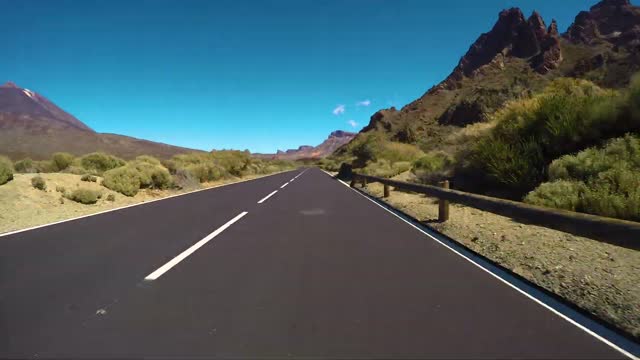 Road Time lapse Nature landscape - Teide National Park Tenerife - No Copyright Video - 4K(1080P_HD)