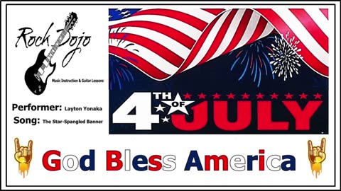 Rock Dojo: The Star Spangled Banner(Cover) Happy 4th July Card