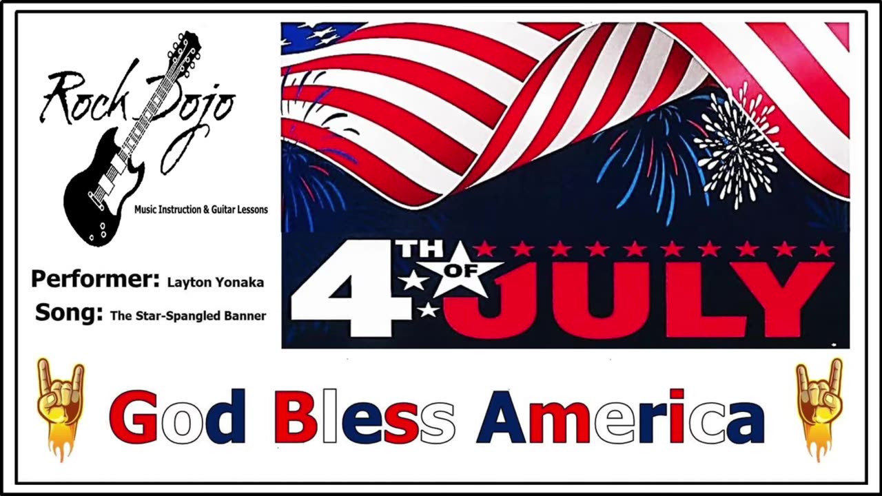 Rock Dojo: The Star Spangled Banner(Cover) Happy 4th July Card