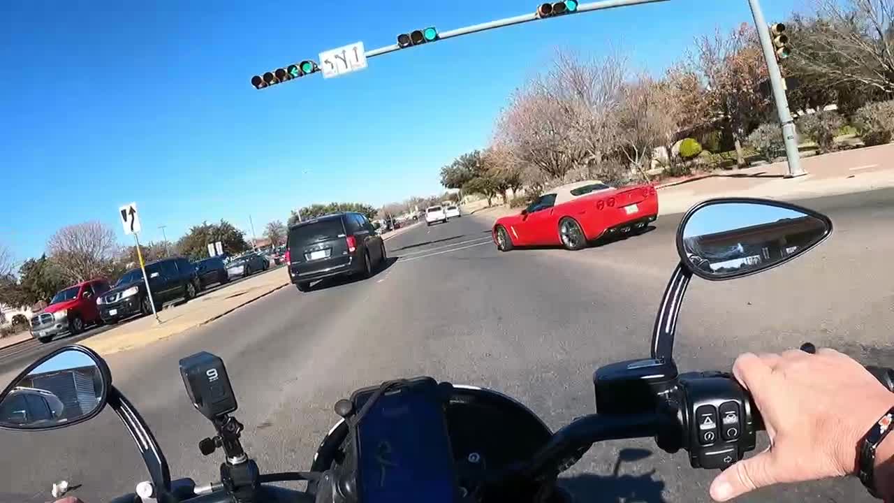 Corvette doesn’t see motorcycle.