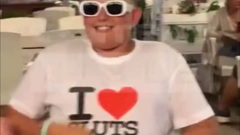 Boy pranks grandad by wearing I love sluts shirt