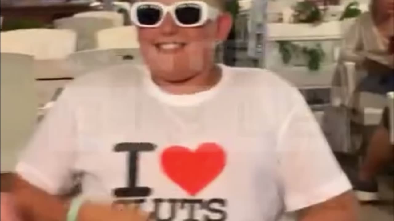 Boy pranks grandad by wearing I love sluts shirt