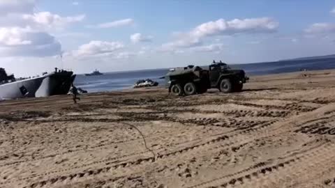 On Odessa beach landing with “BDK” Alexander otrakovsky.(large landing ship)