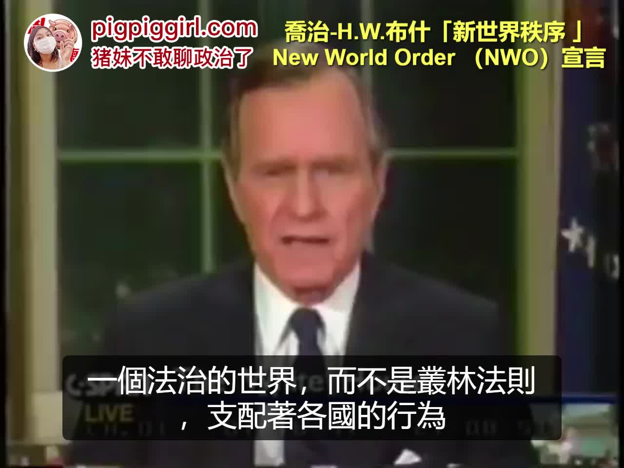 【阴谋】早在1991年1月16日，布什就宣布”新世界秩序“ （NWO）了！