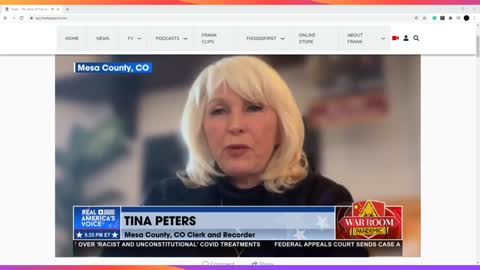 Warroom Tina Peters interview 1/18/2022