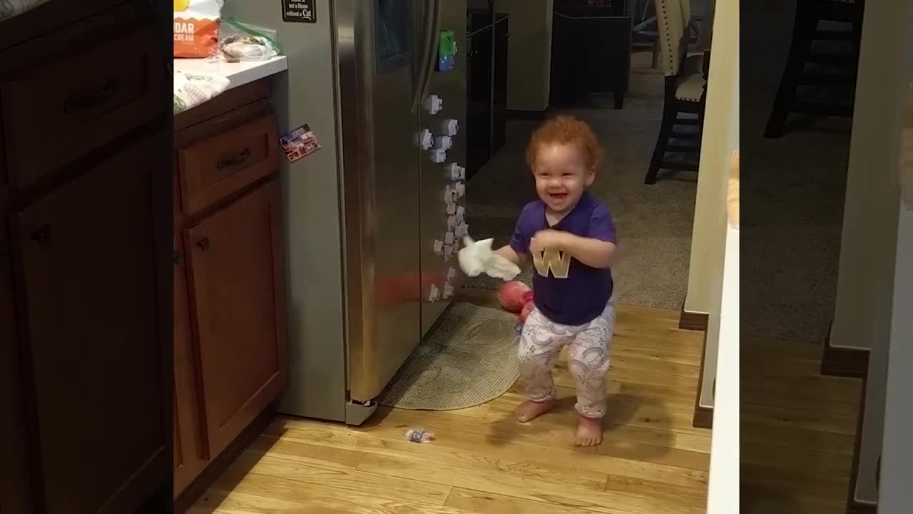 What happens when baby opens the fridge