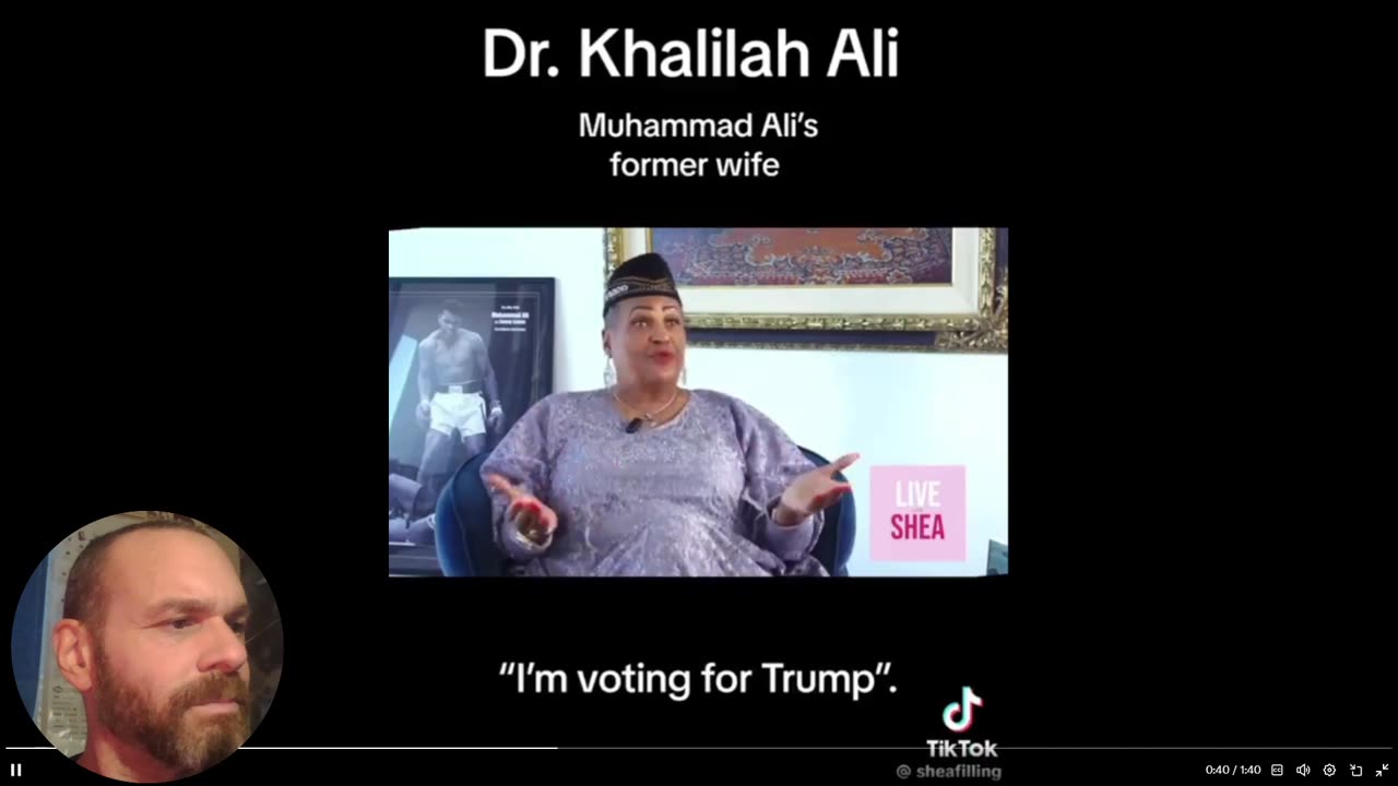 Dr Knalilah Ali is voting for Trump - Muhammed Ali's Wife