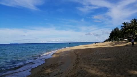 Calm evening sea breeze @Rantau Abang with relaxing wave sound and beautiful blue sea for our souls