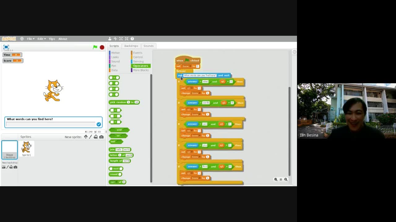 Scratch 2 Game-Making Tutorial (Word hunt puzzle)