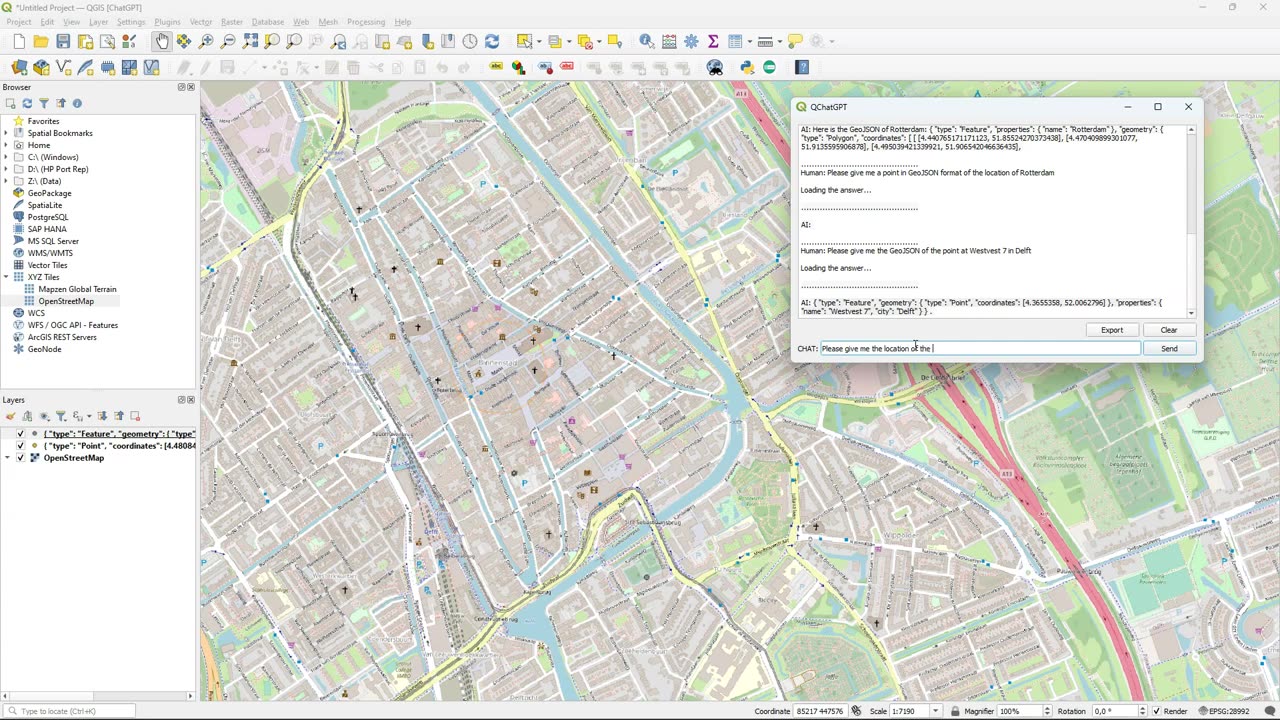 Exploring the QChatGPT plugin in QGIS