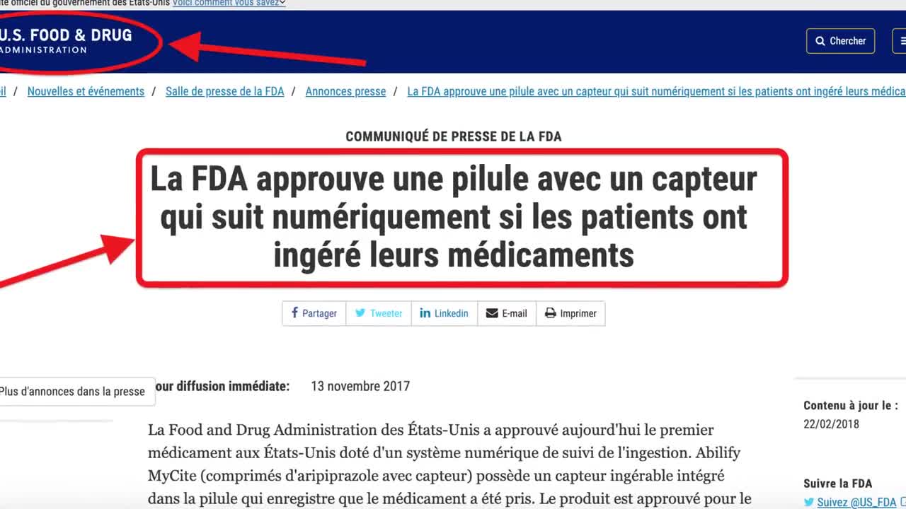 Albert Bourla PDG de Pfizer affirme que nous avalerons des pilules avec puces électroniques