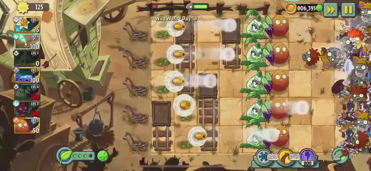 Plants vs Zombies 2 Wild West - Day 18