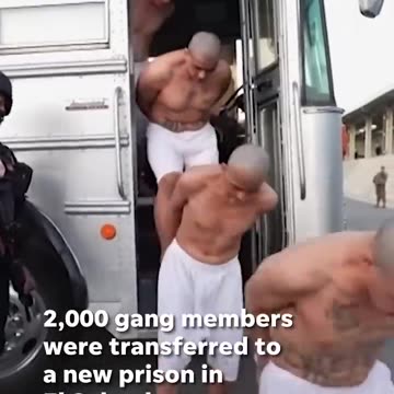 El Salvador transports 2,000 gang members to new prison _ USA TODAY #Shorts