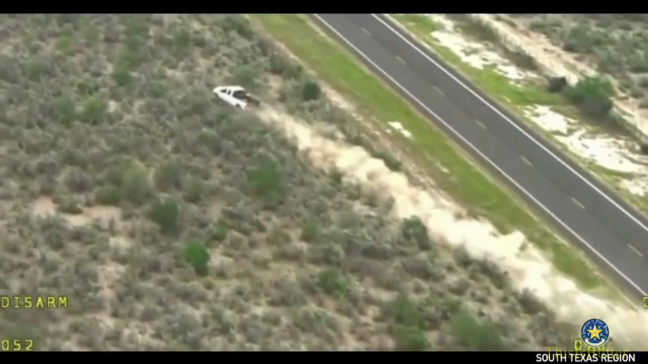 DPS release helicopter footage of a high speed chase where the smuggler crashes into a tree