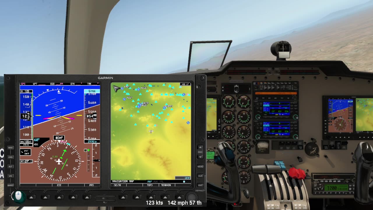 As the BANK OF UTAH WARS on top of ARIZONA - More Piper Seneca V PA34 ILS - Xplane 11.55