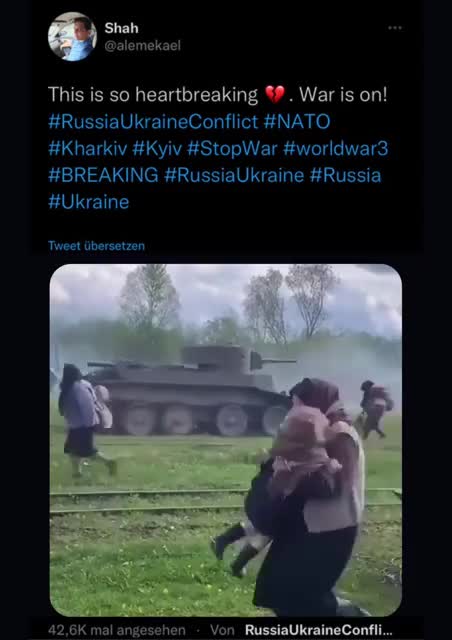 Looks like MORE "Fake Footage" from Ukraine.