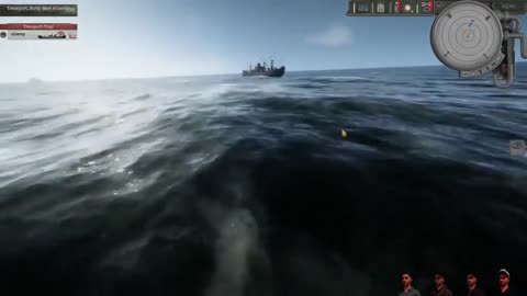 After a while the sonar crew will report detected enemy ships