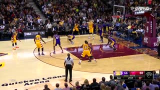 LeBron James' Pass Nails D'Angelo Russell In the Nuts