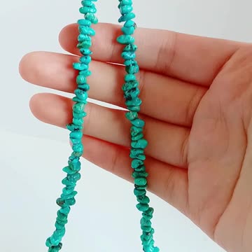 Natural turquoise and Orange spiny oyster pendant necklace full strand 16inch 06