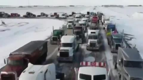 REVEALED !! AWESOME DRONE FOOTAGE OF FREEDOM CONVOY 2022 !!