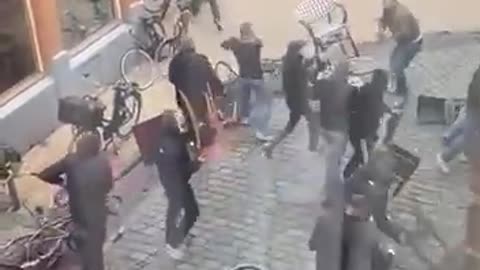 German vs Dutch football hooligans