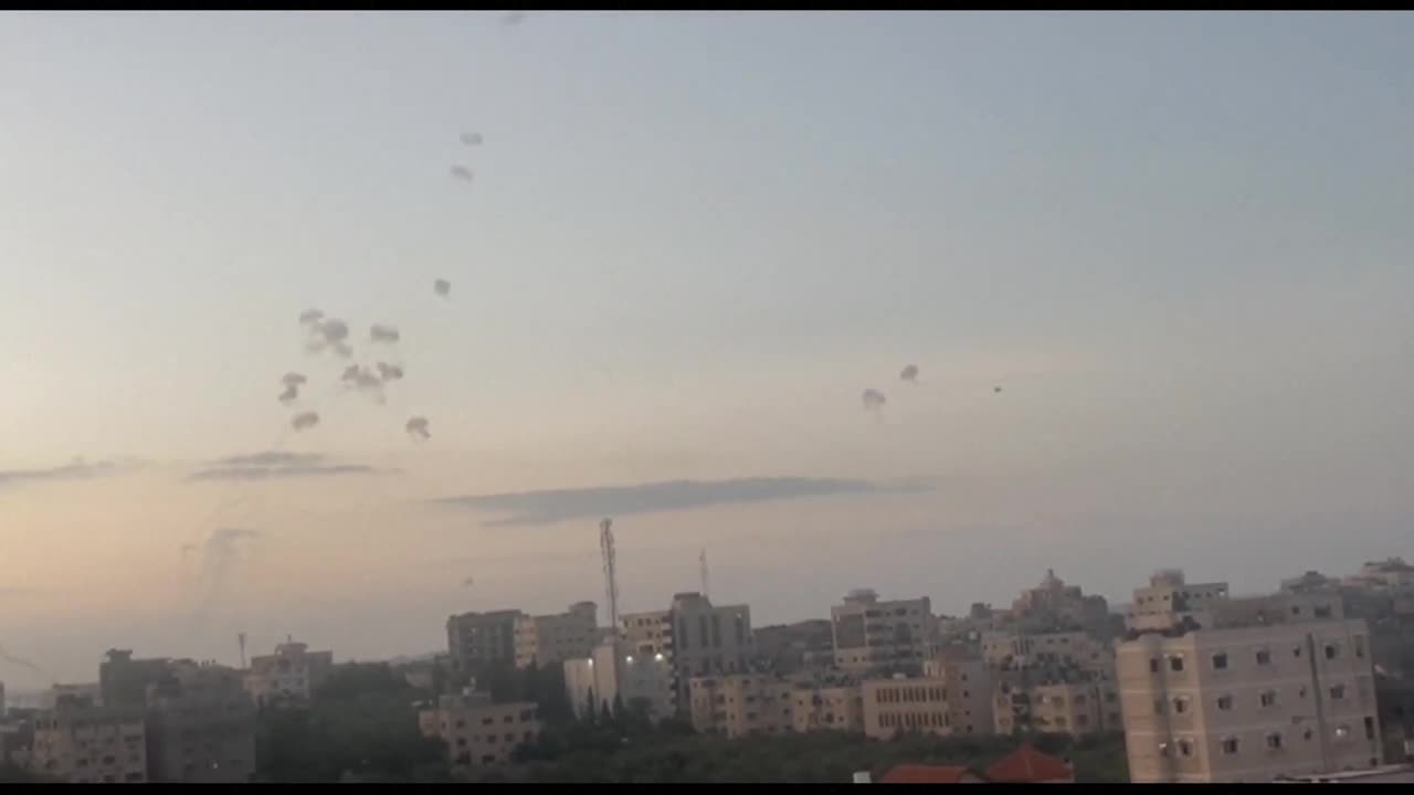 Rockets fired from Gaza, some intercepted by the Iron Dome _ AFP