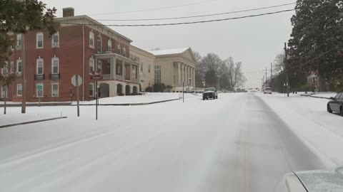 Snow Day historic downtown Danville Virginia Jan 16 2022