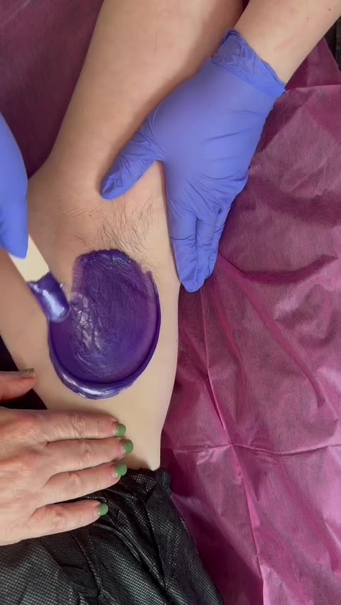 Underarm Waxing with Hypnotic Purple Seduction Hard Wax by Lily Herron