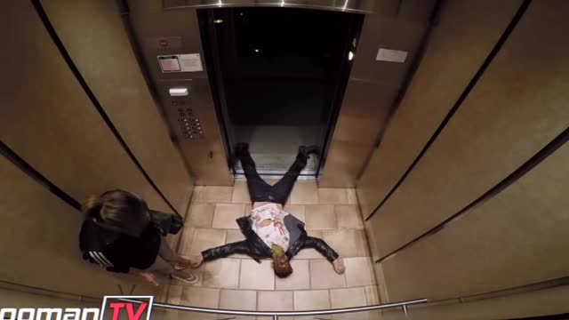 Scary lift prank