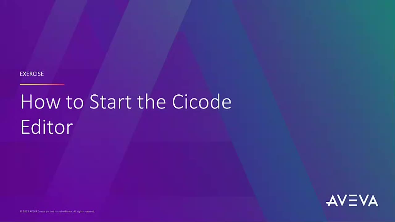 Exercise 1.4 - How to Start the Cicode Editor