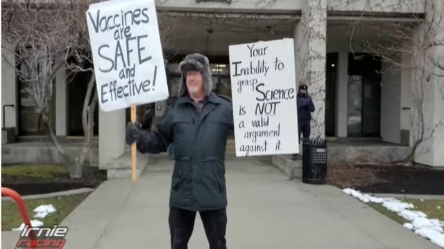 Zombie sighting at the Kelowna BC Freedom rally
